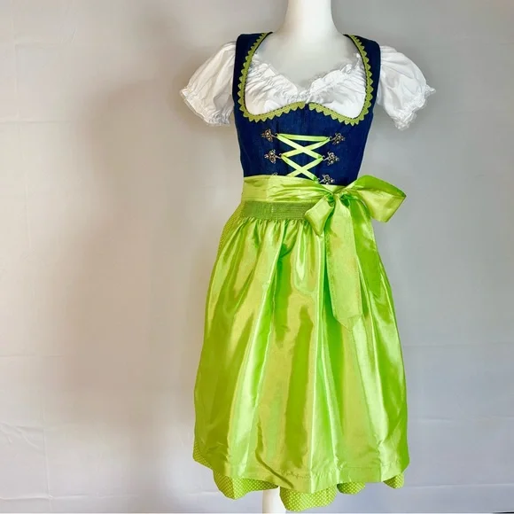 Radiant Oktoberfest Dirndl Set – Stoiber Dress w/ Blouse (US 6-8) - Picture 1 of 9